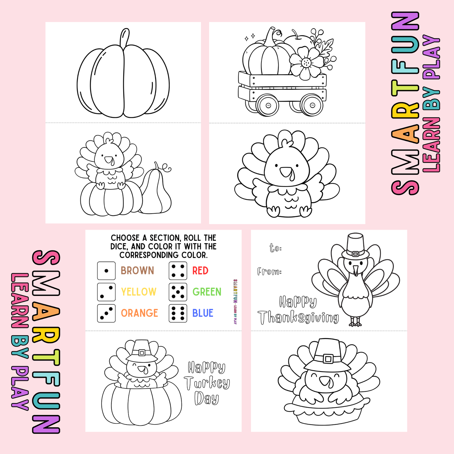 Thanksgiving Coloring Pages - Digital Download